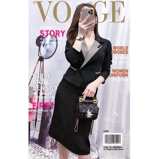 Set vest nữ G401 có BIGSIZE sang chảnh rất tôn dáng, hợp thời trang có thể tách rời phối các đồ khác - GEM Fashion