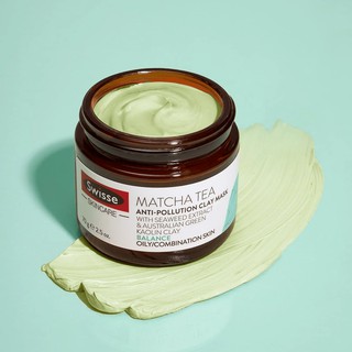 [CÓ SẴN] Mặt nạ đất sét trà xanh chống ô nhiễm Swisse Matcha Tea Anti Pollution Clay Mask 70g