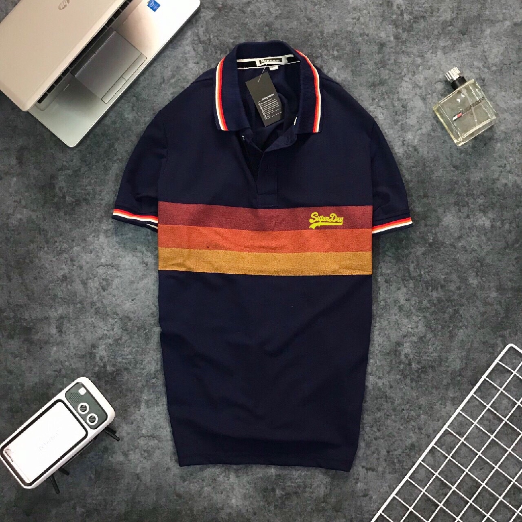 Áo thun nam ngắn tay cổ bẻ in soc ngang ngực cực chất, chất thun cá sấu - PS004 | BigBuy360 - bigbuy360.vn