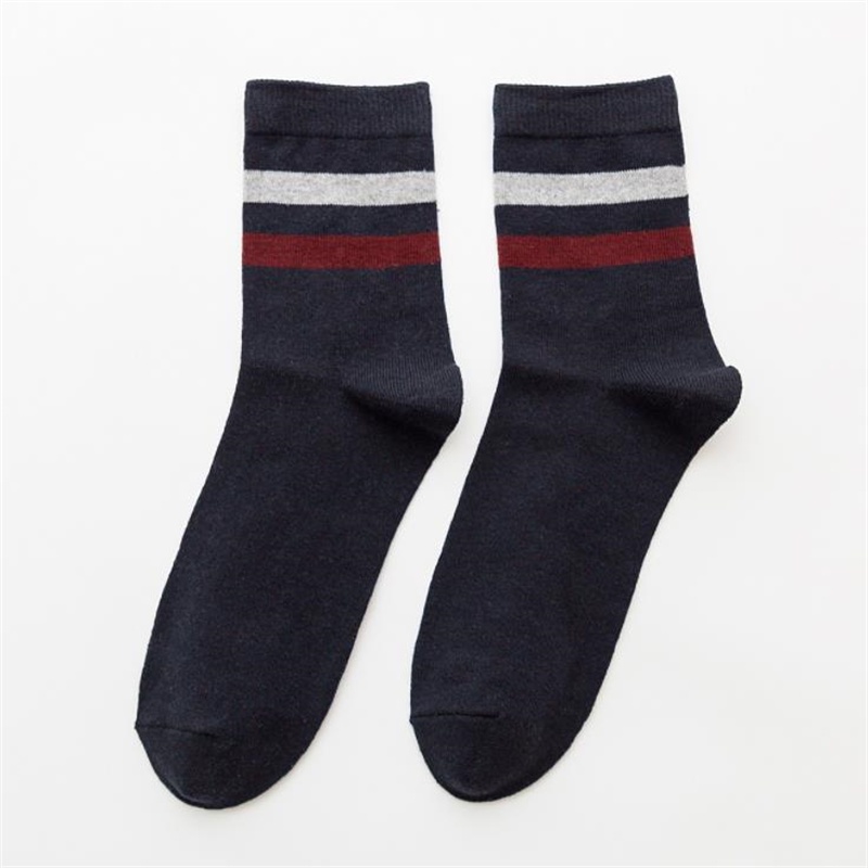 Vớ cotton cổ ngắn họa tiết kẻ sọc phong cách Harajuku Nhật Bản cho nam và nữ