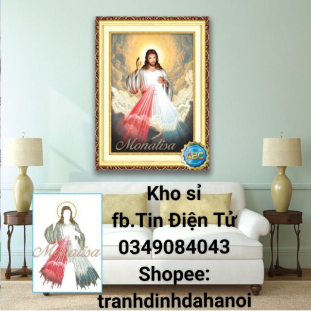Tranh đính đá CHÚA y8292 (50x70cm) chưa đính