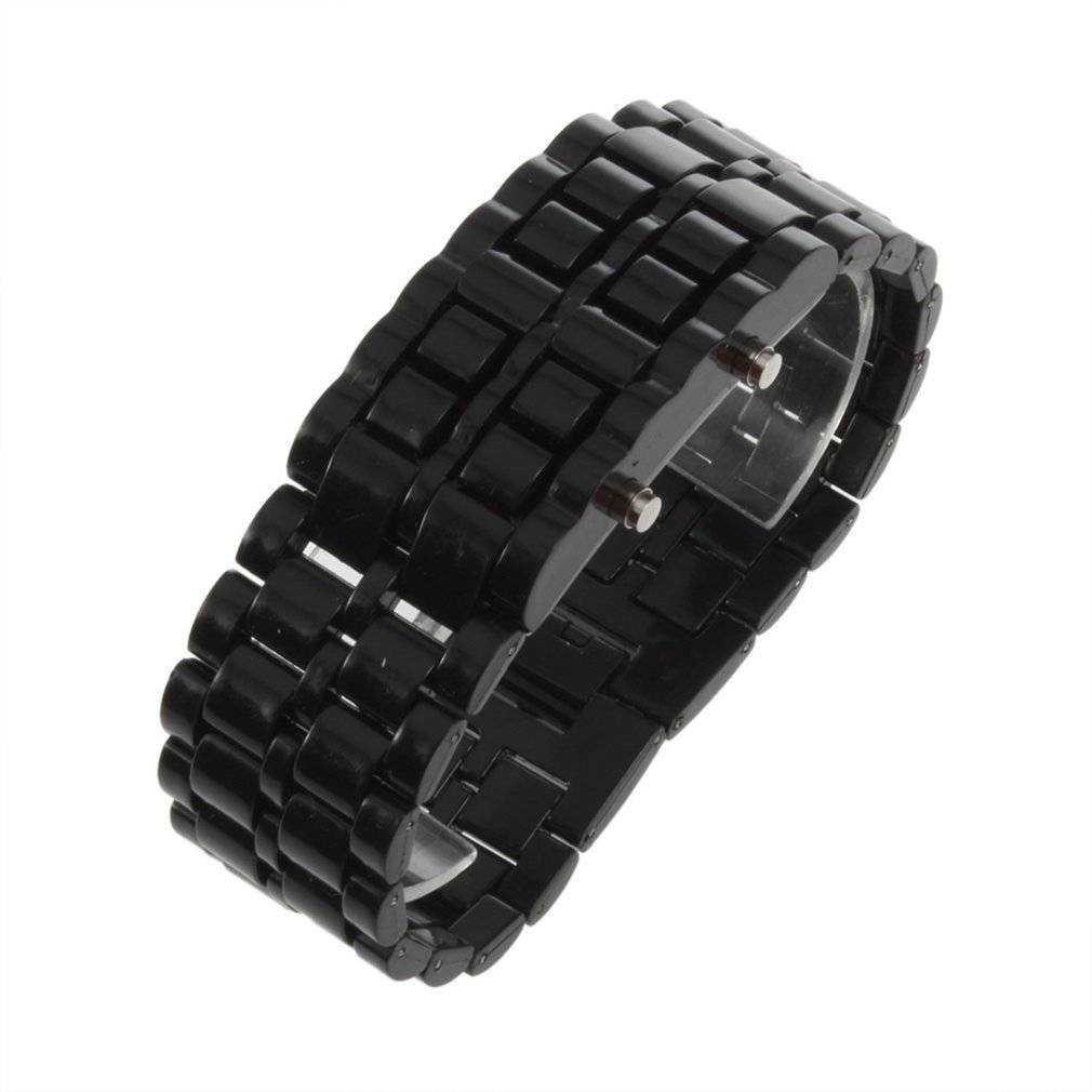 LED Digital Samurai Lava Wrist Watch Plastic Sports Style Mens Womens Unisex