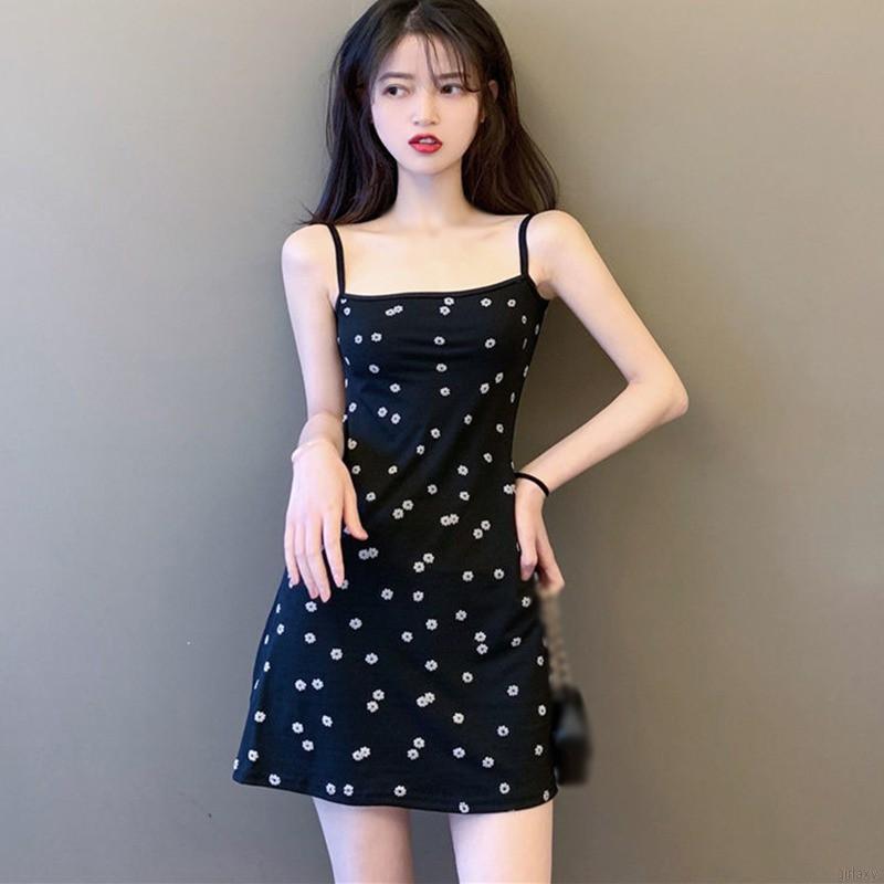 Đầm Hai Dây In Hoa Thời Trang Nữ Tính