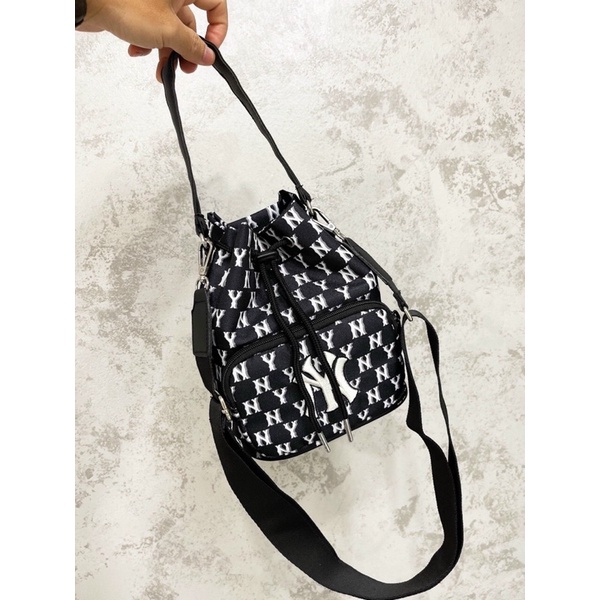 Túi Bucket MLB Monogram Xuất Xịn Dây Gút