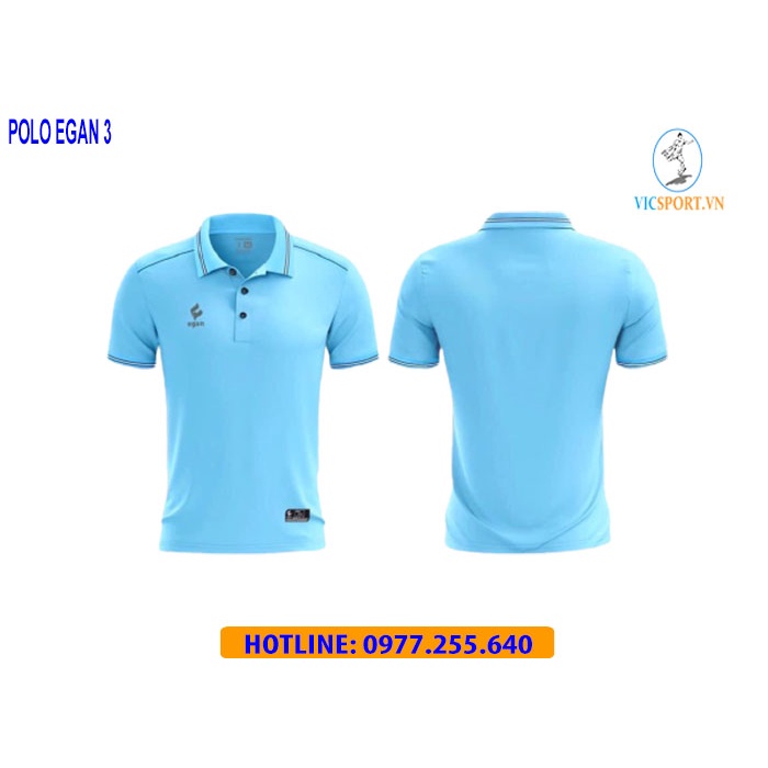 Áo Polo UV Egan Xanh Biển 03 Bảo Vệ Làn Da Phù Hợp Tập Luyện Thể Thao Đi Chơi Dạo Phố UV03 - Vicsportvn