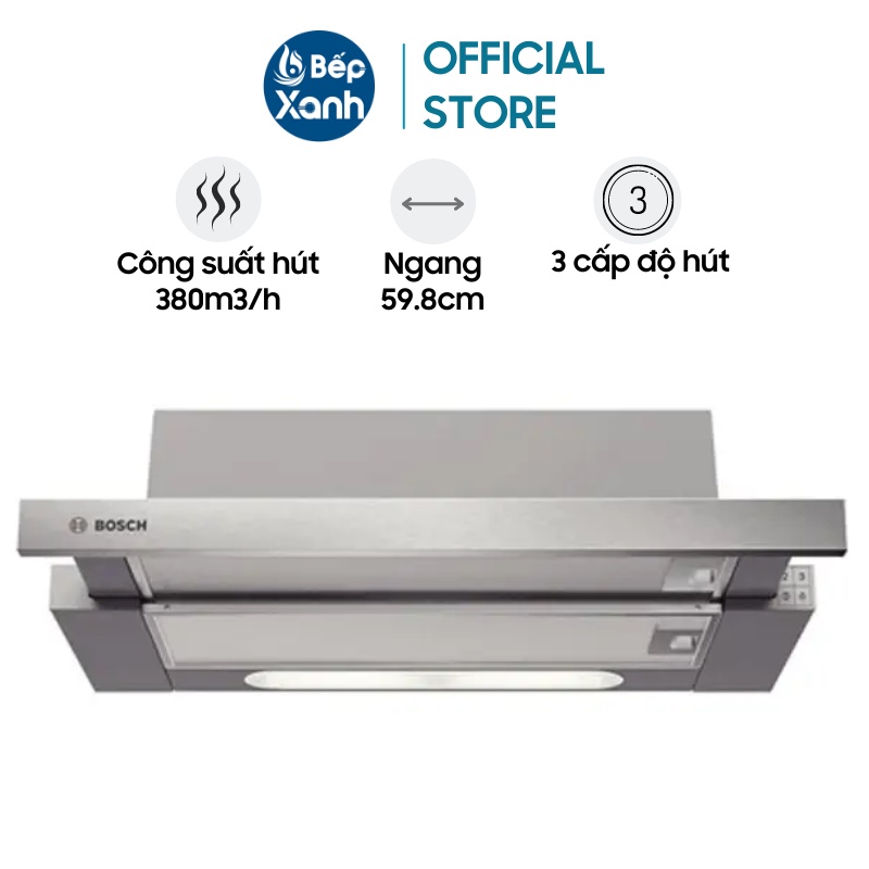 [FREESHIP HCM] Máy Hút Mùi Bosch DHI623GSG - Series 4 - Điều Khiển Nút Nhấn 3 Tốc Độ - Xuất Xứ Ý