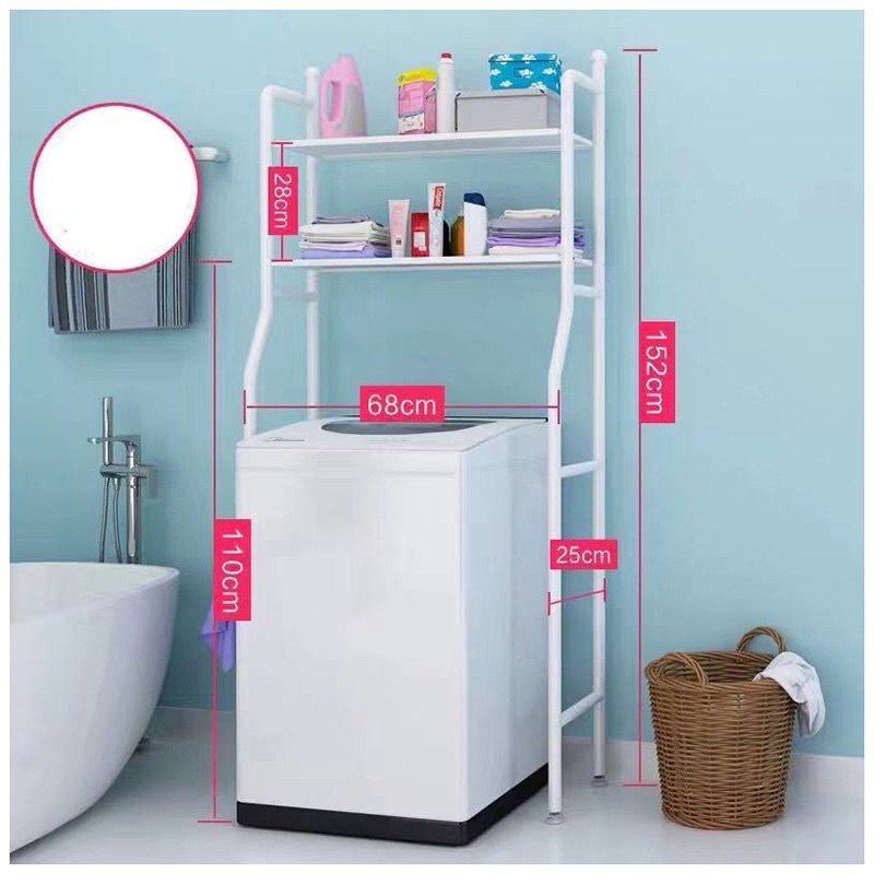 Kệ để vật dụng trên máy giặt, bồn cầu đa năng khung kim loại chắc chắn