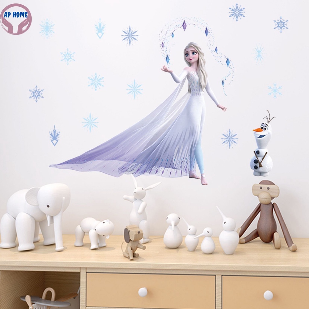 Tranh Elsa và Anna nữ hoàng băng giá sticker dán tường cho bé