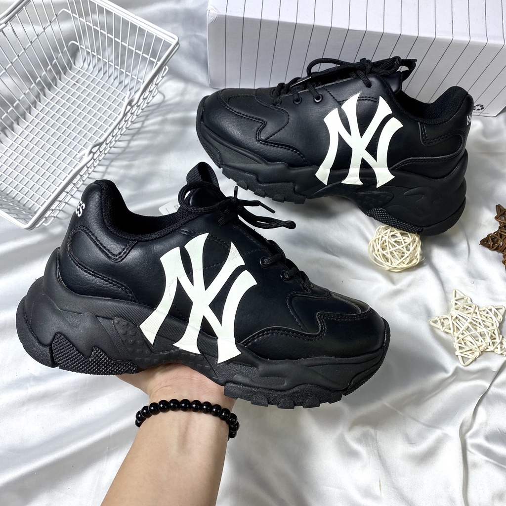 [Chính hãng]Giày Sneaker MLB Big Ball Chunky A Màu Đen Logo Trắng
