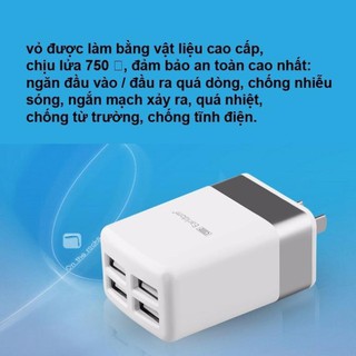 CỐC SẠC EARLDOM 2.4A ES-166( 4 CỔNG SẠC USB)