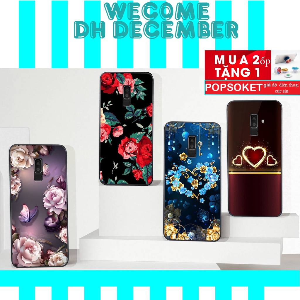 HOT SALE OFF ( 2 ỐP TẶNG 1 POP) Ốp lưng Samsung Galaxy A6 PLUS / J8 in hình hoa tinh tế , mới mẻ DH DECEMBER