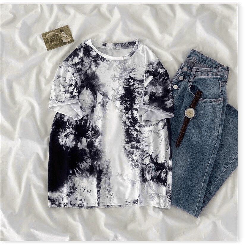 [FREE SHIP TOÀN QUỐC] ÁO THUN NỮ FORM RỘNG MÀU LOANG PHỐI CỰC CÁ TÍNH