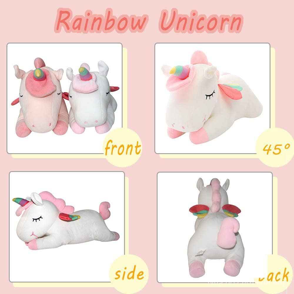 AIXINI 30-80cm Unicorn Stuffed Toy Plush Toy Gaint, 30-80cm Cute Soft Unicorn Plush Stuffed Animal Toy Doll, Gift for Kids Babies Birthday Party Home Décor