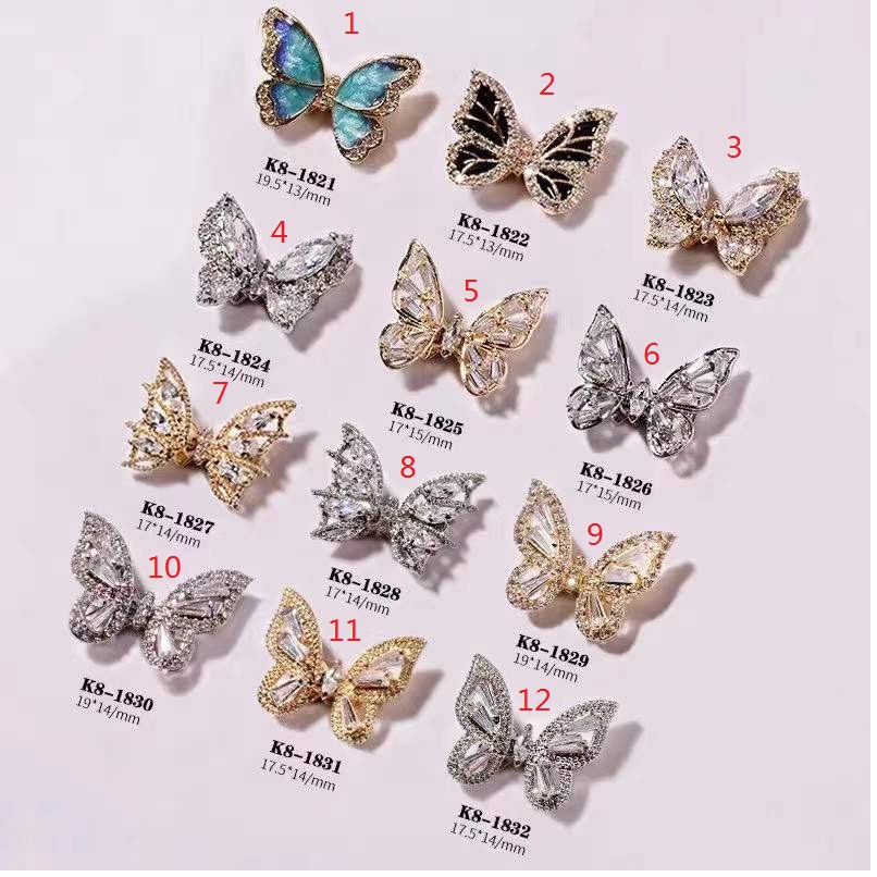 Phụ kiến gắn móng tay hình hồ điệp