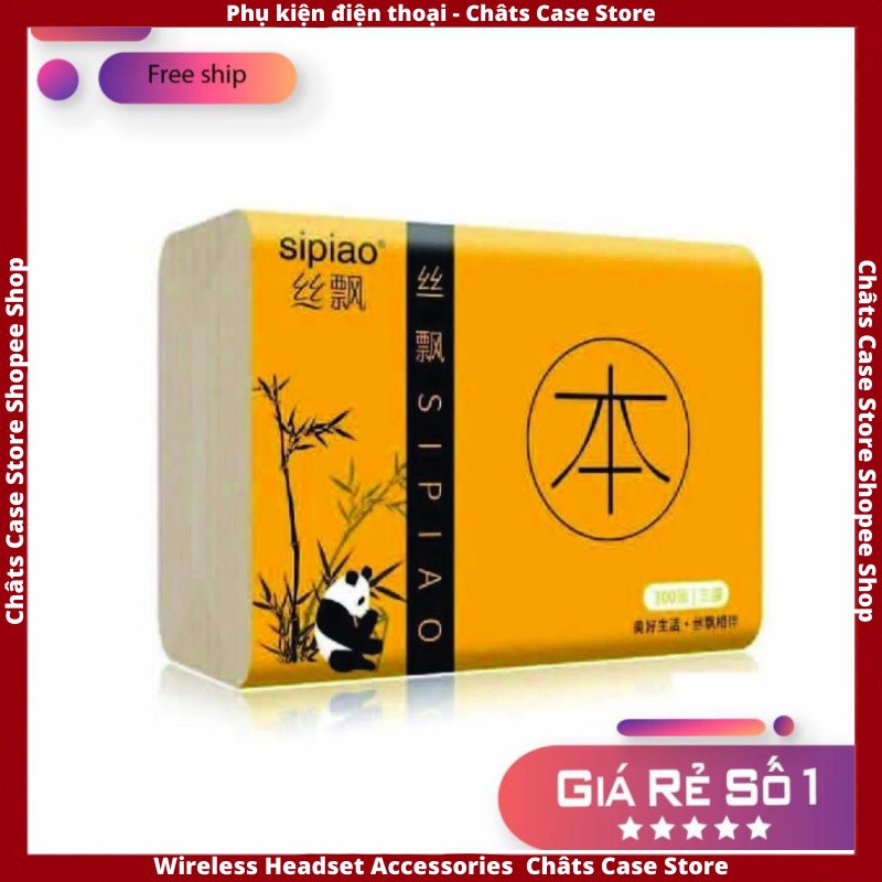 Giấy Ăn Gấu Trúc SIPIAO Giấy Ăn SIPIAO Loại 1 -Sẵn hàng-1 Thùng 30 Gói  Hàng Nội Địa Loại 1 Siêu Mềm Mại Siêu Dai