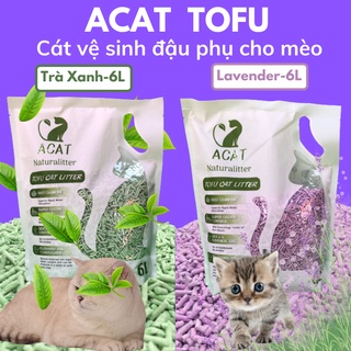 Cát đậu nành cho mèo Acat 6l, mùi trà xanh