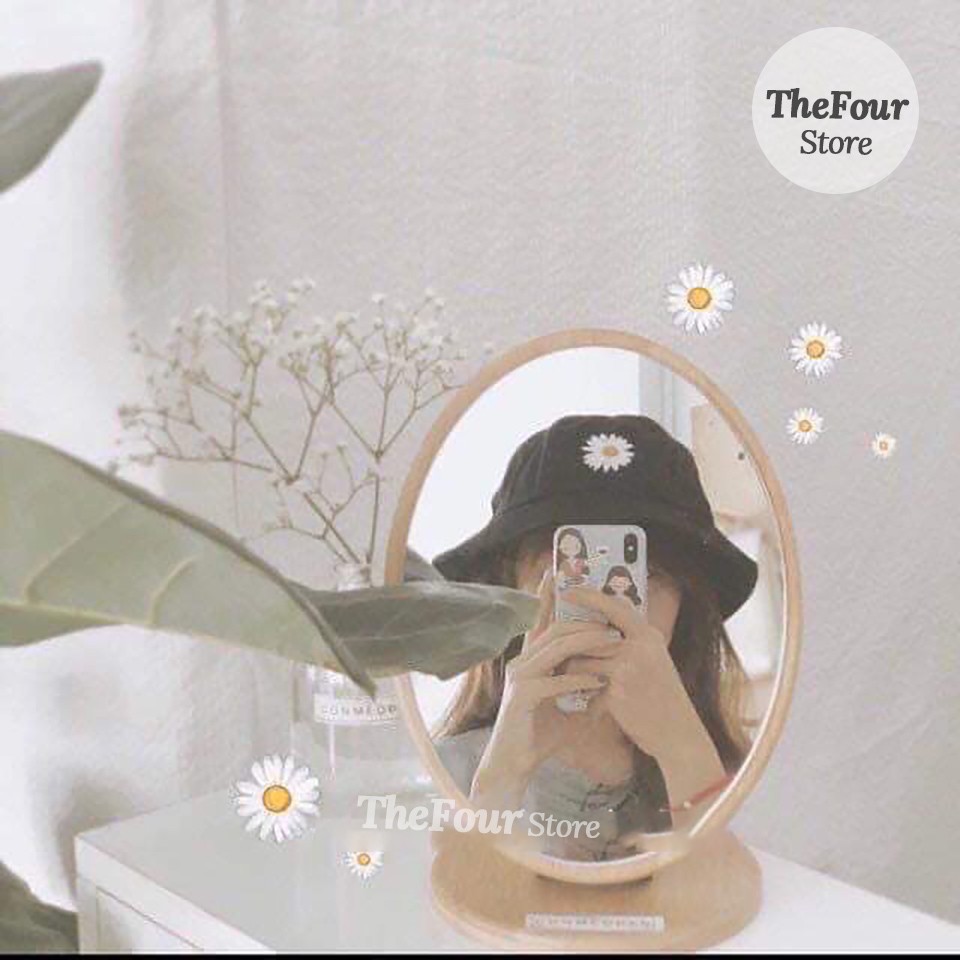 Mũ bucket hoa cúc❤️ FREESHIP ❤️ Giảm 10K Nhập [DOHU10K]  Mũ bucket para noise hoa cúc unisex SIÊU HOT