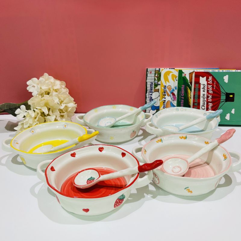 😋Bát 2 tai và thìa tách lẻ