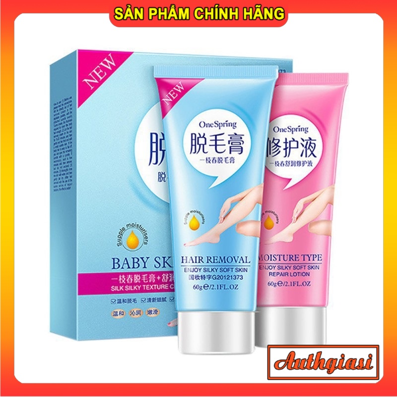 Kem Tẩy Lông Và kem dưỡng sau tẩy lông One Spring Hair Removal tiện lợi và an toàn với da 60g | BigBuy360 - bigbuy360.vn