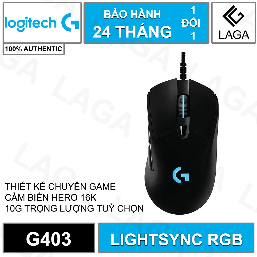 [Mã 267ELSALE hoàn 7% đơn 300K] Chuột Gaming Logitech G403 HERO 16K LIGHTSYNC RGB LED