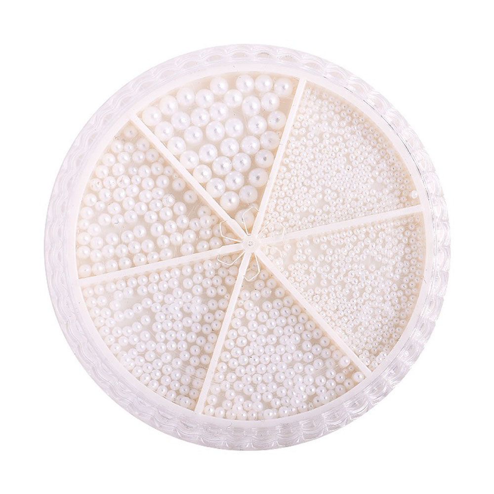 [Hàng mới về] Hạt ngọc trai giả 3D màu trắng dùng trang trí móng tay nghệ thuật DIY