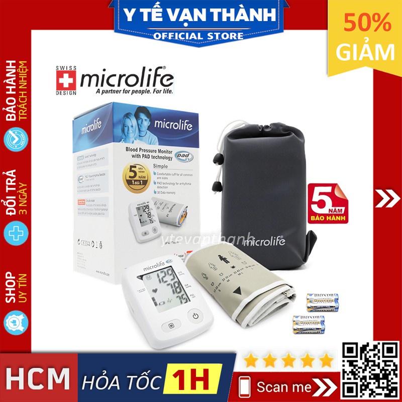 ✅ [Chính Hãng HCM] Máy Đo Huyết Áp Bắp Tay: Microlife A2 Classic -VT0013 | Y Tế Vạn Thành