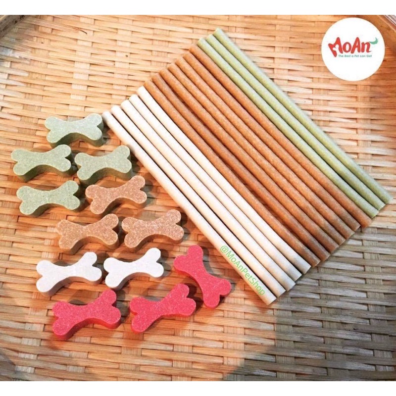 Xương gặm sạch răng Goodies gói mixed mùi chiết 125g ( bao nguyên như hình là 500g)