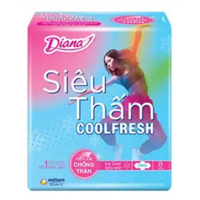 Băng vệ sinh Diana siêu thấm Cool Fresh cánh