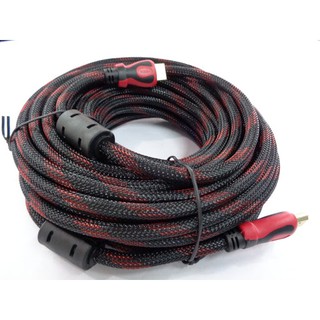 Cáp HDMI 2.5m / 3M- 5M-10M Tròn Đỏ Đen bọc lưới chống nhiễu cao cấp
