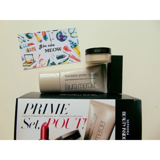 [Tách set] Laura Mercier: phấn phủ translucent setting, kem lót foundation primer, secret brightening powder