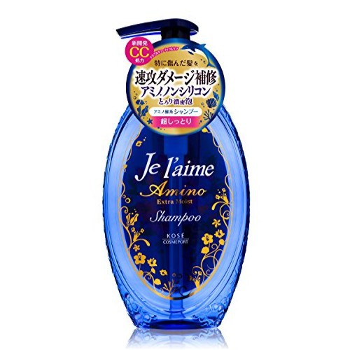 Dầu gội dưỡng ẩm phục hồi tóc hư tổn không chứa silicone với axit amin Je L'aime Amino Extra Moist Kose 500ml