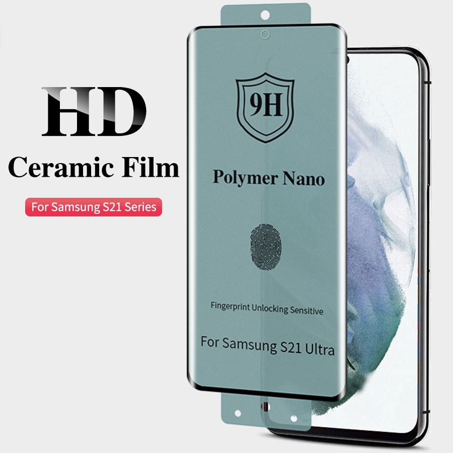 Miếng dán bảo vệ màn hình điện thoại gốm dành cho Samsung Galaxy S22 S20 S21 Ultra S10 S9 Note 10 Plus 20 9