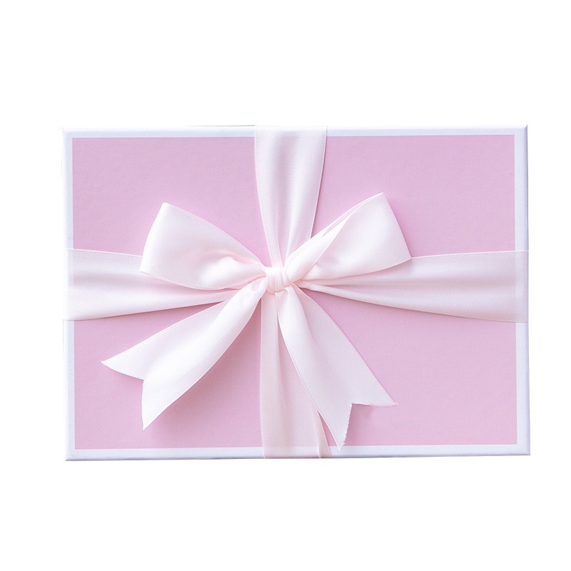 Hộp Quà Tặng Nắp Thắt Nơ Lớn Màu Hồng Dành Cho Học Sinh