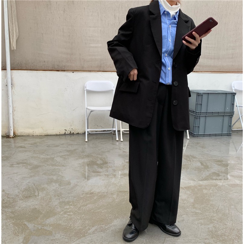 [SẴN]-Áo blazer 2 màu Nâu/Đen (C69)