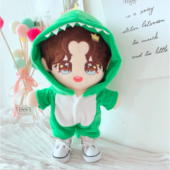 Outfit áo hoodie tai thú cho doll 20-22cm