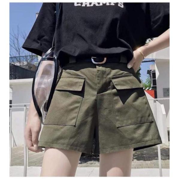 [GiáHủyDiệt] Quần short kaki kèm dây đai