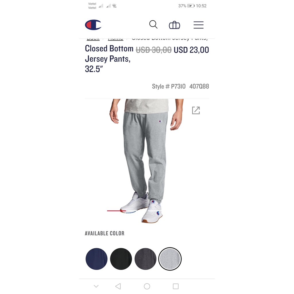 Quần jogger Champion nỉ lông cừu xuất xịn