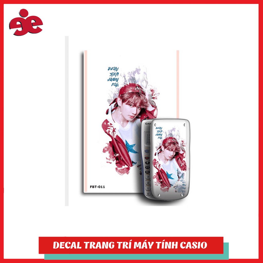 Decal trang trí máy tính Casio/Decal trang trí máy tính Vinacal Fan BTS 011