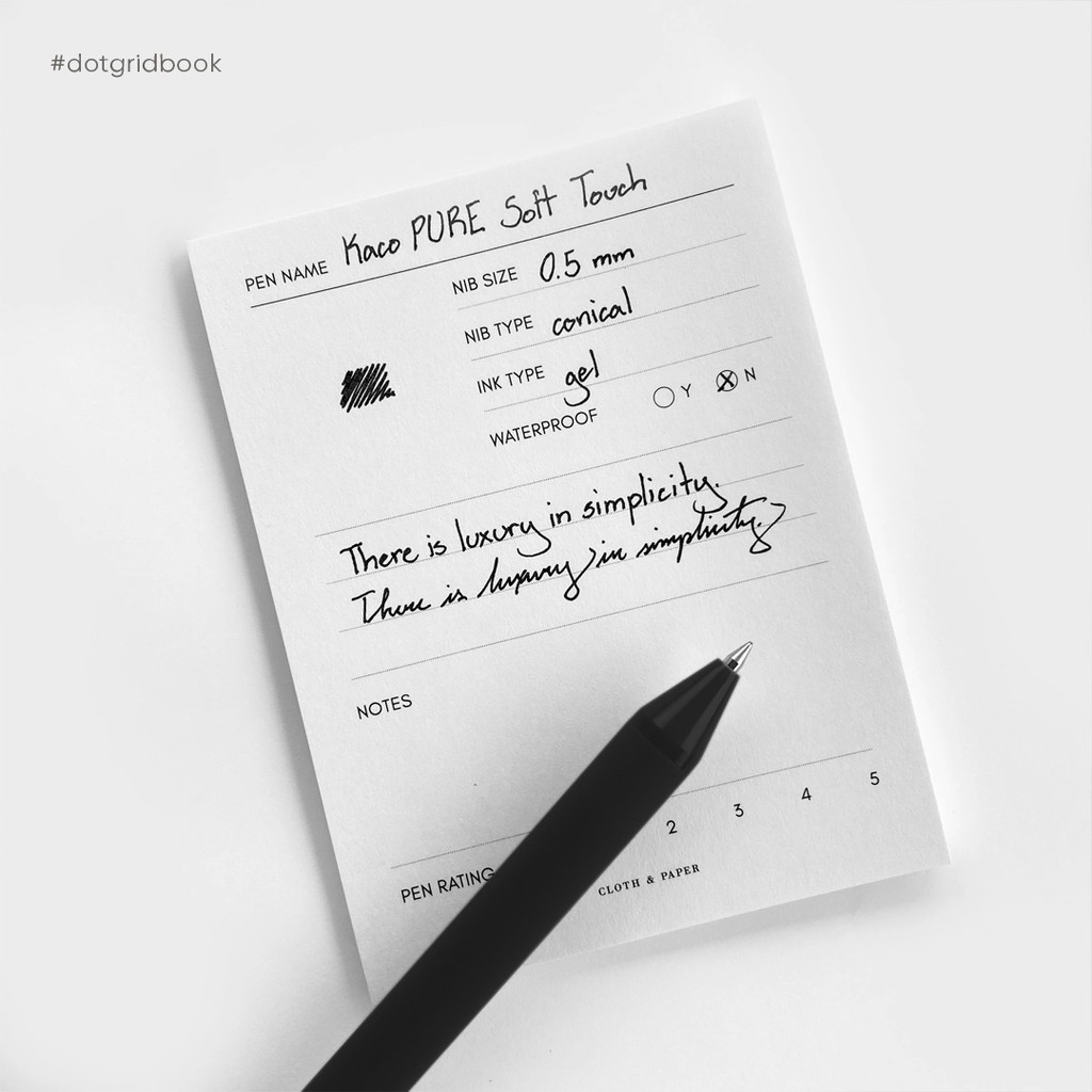 Bút bi gel KACO PURE  - Black