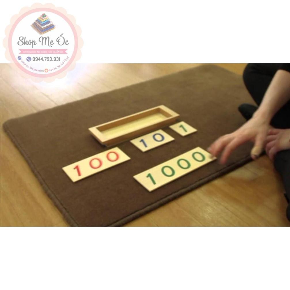 Giáo cụ Montessori - Thẻ số hệ thập phân 1111