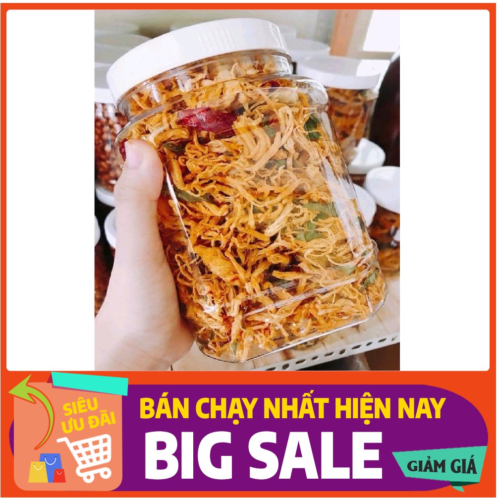 FREESHIP 50K_[2 HŨ 500GR] Khô gà lá chanh cay loại 1 hàng xuất khẩu dai dòn thơm nhiều ớt+ lá chanh ăn vặt cực đã (1kg)