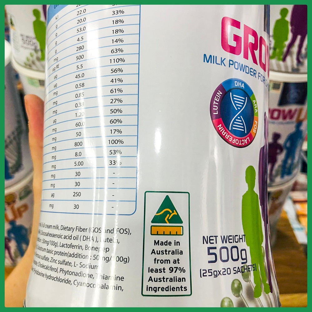 Sữa Bột Hoàng Gia Úc Grow Up Milk Powder Hỗ Trợ Phát Triển Chiều Cao Cho Trẻ Từ 3-14 Tuổi