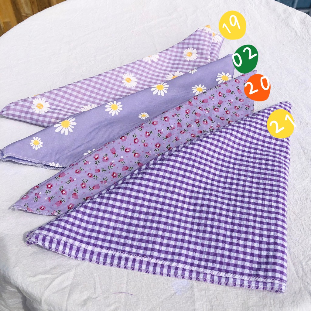 Ảnh thật shop chụp  Khăn bandana - Khăn turban vuông 50x50cm