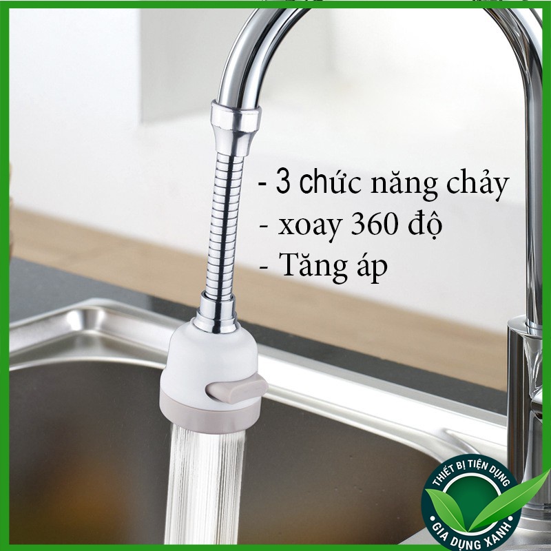 Vòi tăng áp xoay 360 độ 3 chế độ xả nước- loại dài 18 cm