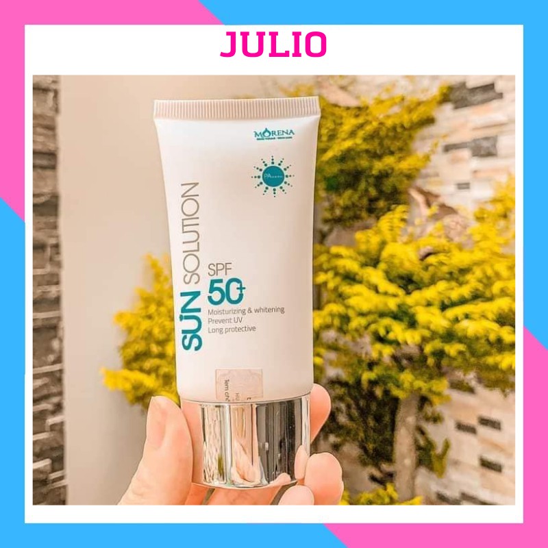 Kem Chống Nắng Huyền Phi Morena Sun Solution - 50ml SPF50PA+ Chống Nắng Siêu Đỉnh Nâng Tone 24h Thẩm Thấu Không Bết Rít