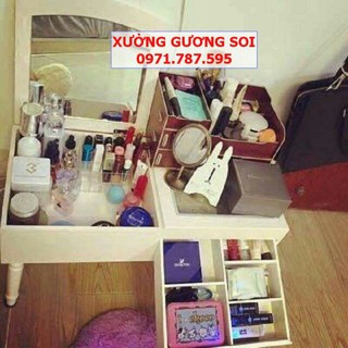 BÀN TRANG ĐIỂM GỖ NGỒI BỆT