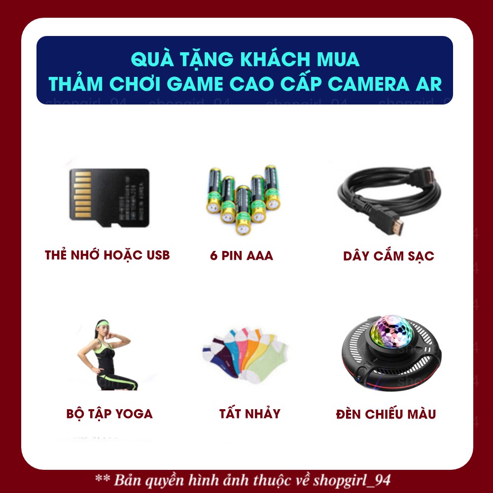 Thảm chơi game, thảm nhảy cao cấp camera AR thực tế ảo, kết nối HDMI với đầy đủ tính năng