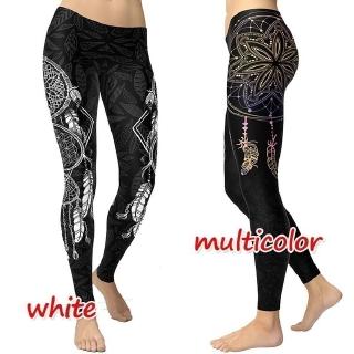 Mandala quần legging thể thao nữ eo cao tập yoga màu trơn chất liệu thun co dãn