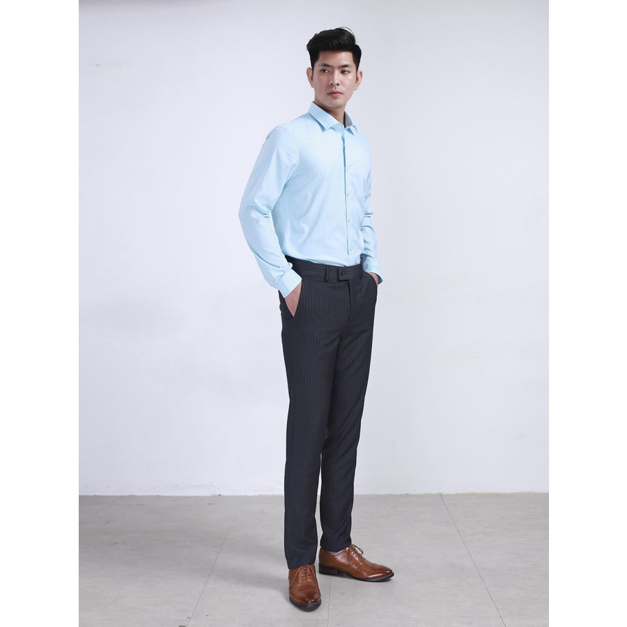 Áo sơ mi nam dài tay Aristino 🌟 CHÍNH HÃNG – SALE 🌟 ALS19408 dáng Slimfit, tà lượn, chất liệu bamboo sợi tre mềm mát