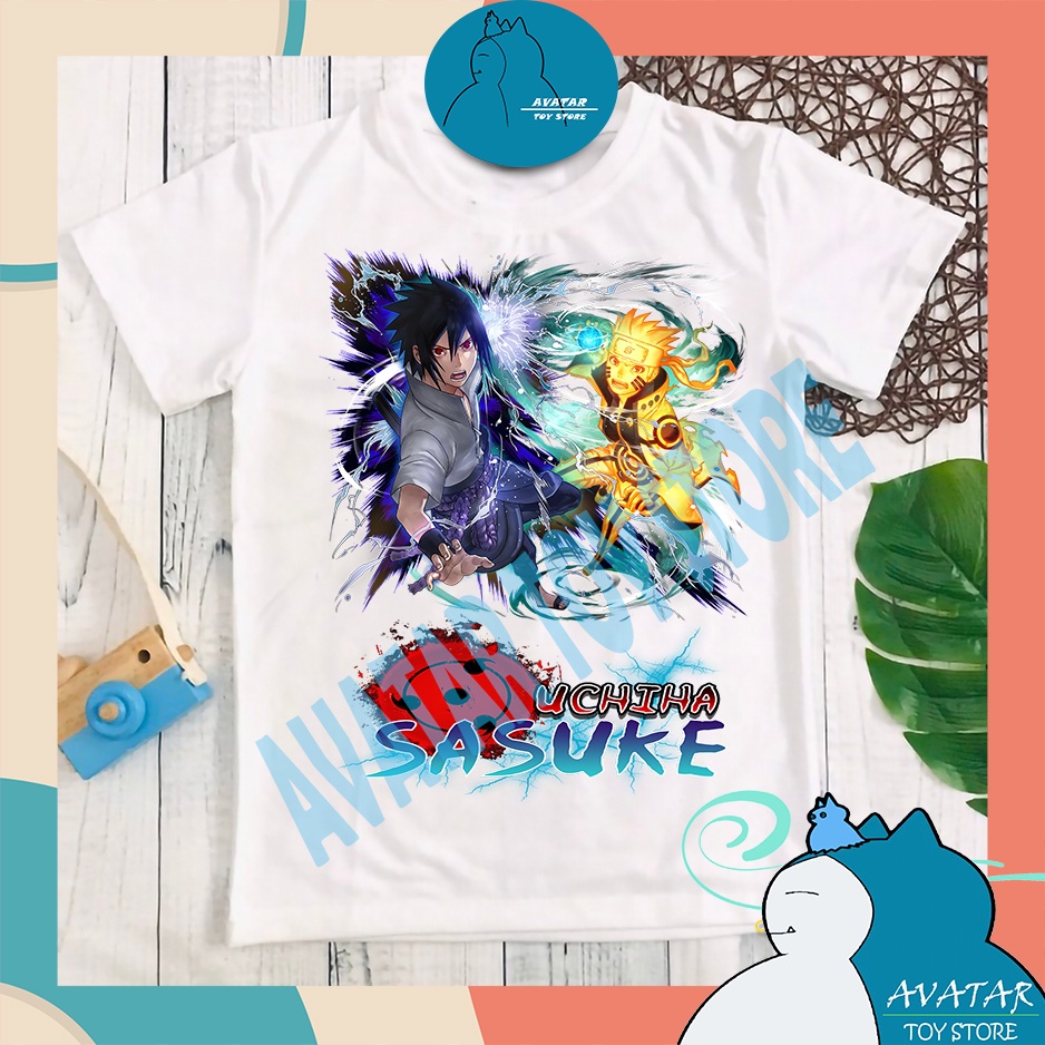 Áo Thun Unisex Mẫu Sasuke Naruto Cổ Tròn Tay Ngắn Tay Lỡ - Sasuke02